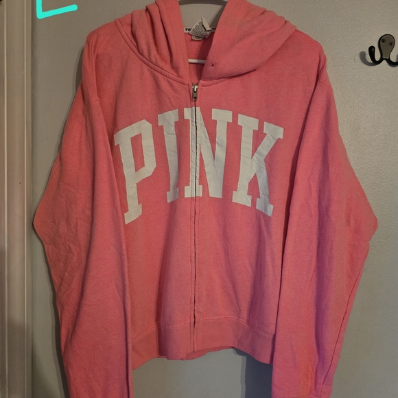 PINK - Pink L Front Zip & Pockets FLAWED - Picture 1 of 4